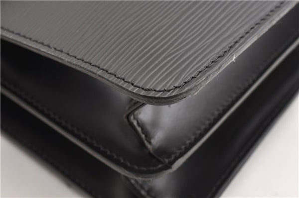 Authentic Louis Vuitton Epi Oche Shoulder Cross Bag Black Blue M52445 LV 0871G