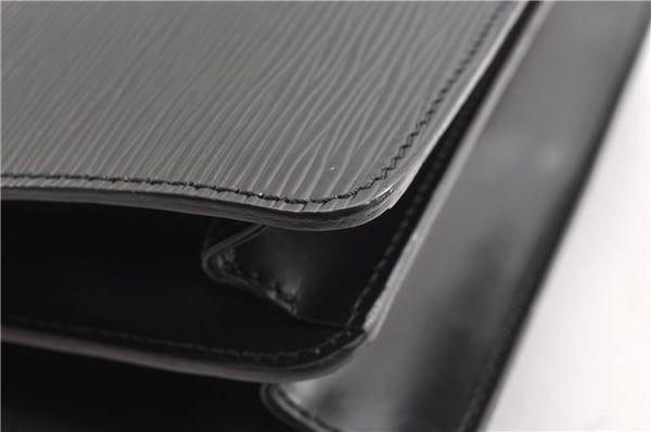 Authentic Louis Vuitton Epi Oche Shoulder Cross Bag Black Blue M52445 LV 0871G