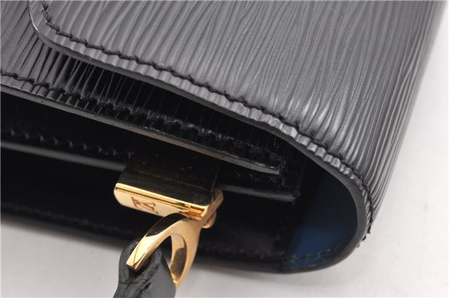 Authentic Louis Vuitton Epi Oche Shoulder Cross Bag Black Blue M52445 LV 0871G