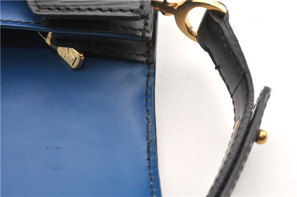 Authentic Louis Vuitton Epi Oche Shoulder Cross Bag Black Blue M52445 LV 0871G