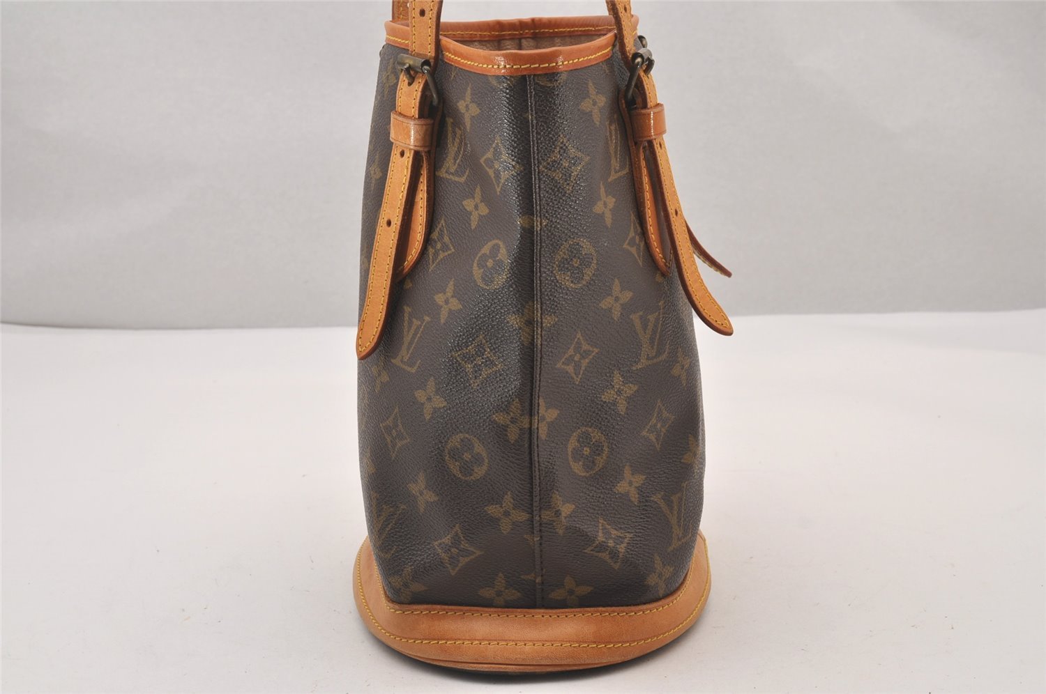 Authentic Louis Vuitton Monogram Bucket PM Shoulder Tote Bag M42238 Junk 0872I