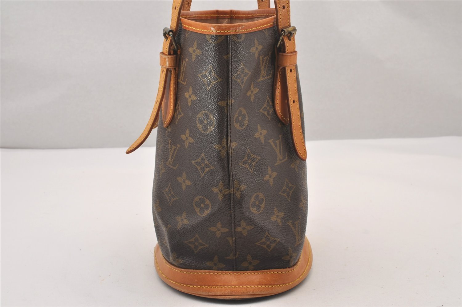 Authentic Louis Vuitton Monogram Bucket PM Shoulder Tote Bag M42238 Junk 0872I