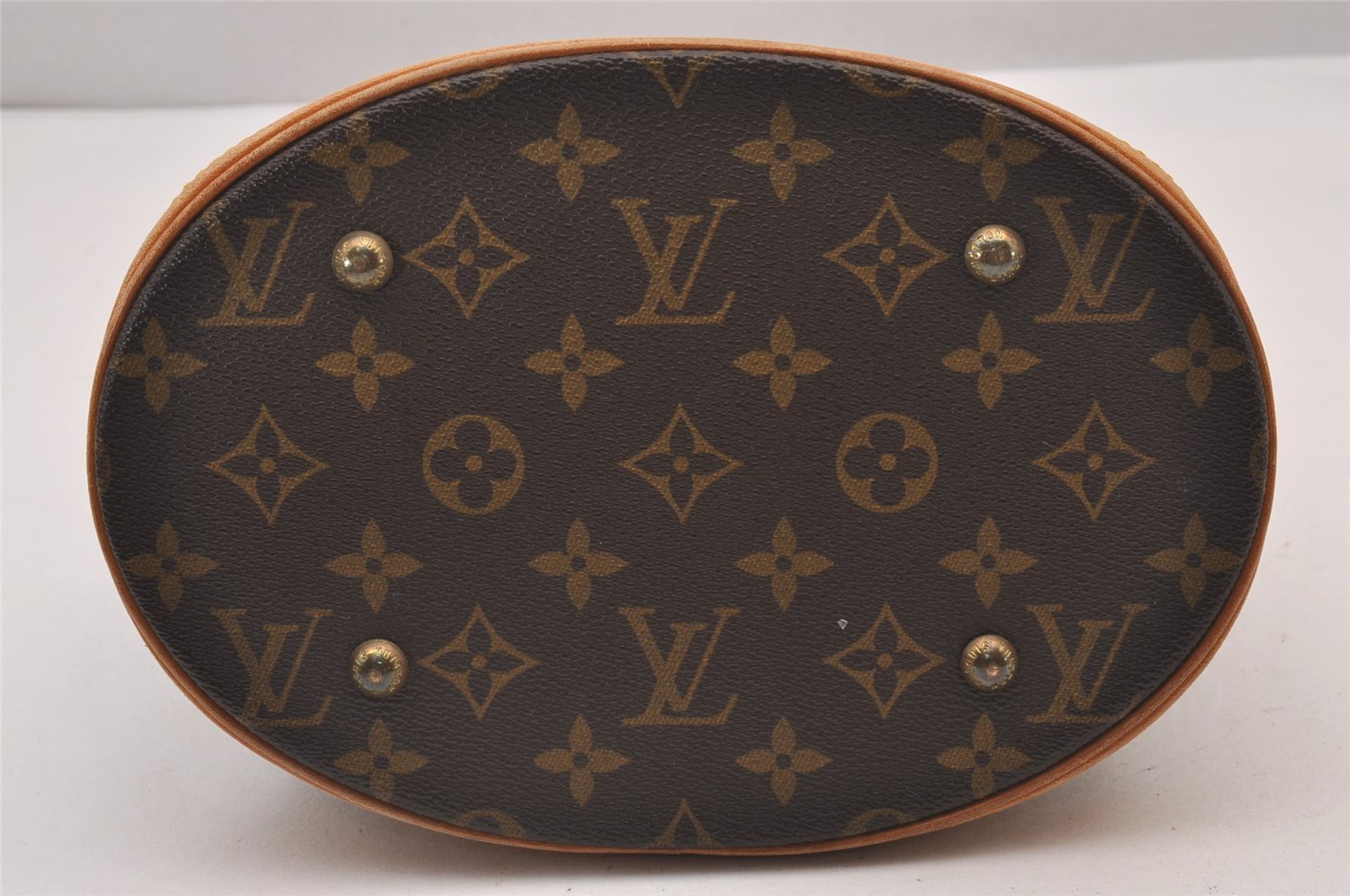Authentic Louis Vuitton Monogram Bucket PM Shoulder Tote Bag M42238 Junk 0872I