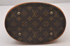 Authentic Louis Vuitton Monogram Bucket PM Shoulder Tote Bag M42238 Junk 0872I