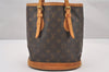 Authentic Louis Vuitton Monogram Bucket PM Shoulder Tote Bag M42238 LV 0873I