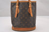 Authentic Louis Vuitton Monogram Bucket PM Shoulder Tote Bag M42238 LV 0873I