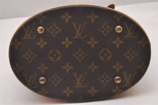 Authentic Louis Vuitton Monogram Bucket PM Shoulder Tote Bag M42238 LV 0873I