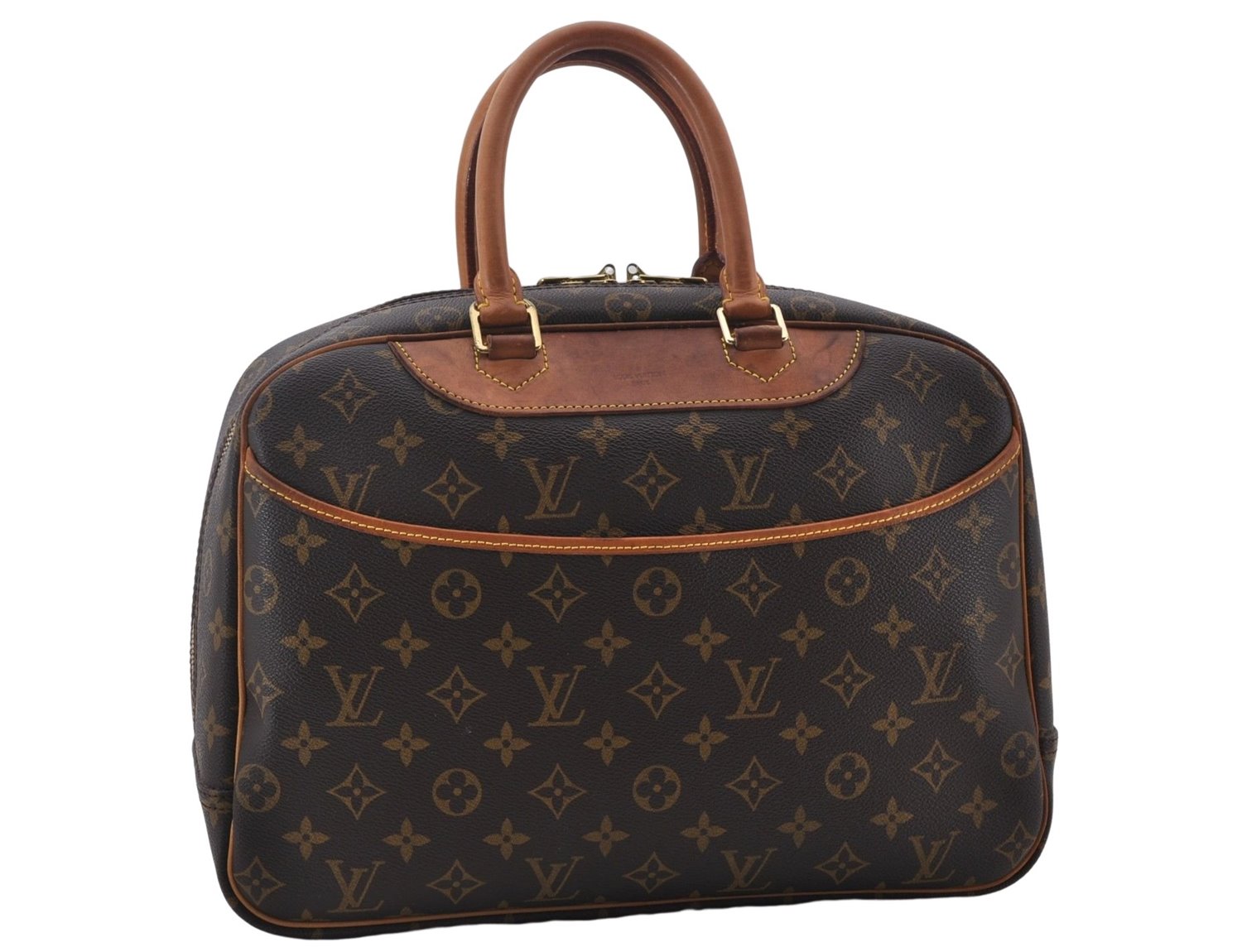 Authentic Louis Vuitton Monogram Deauville Hand Bag M47270 LV 0874E