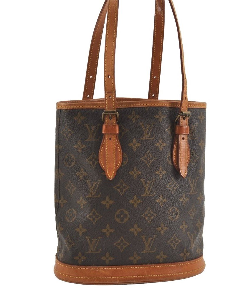 Authentic Louis Vuitton Monogram Bucket PM Shoulder Bag Old Model Junk 0874I