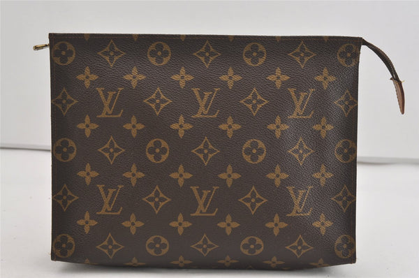 Auth Louis Vuitton Monogram Poche Toilette 26 Cosmetics Pouch Old Model LV 0875I