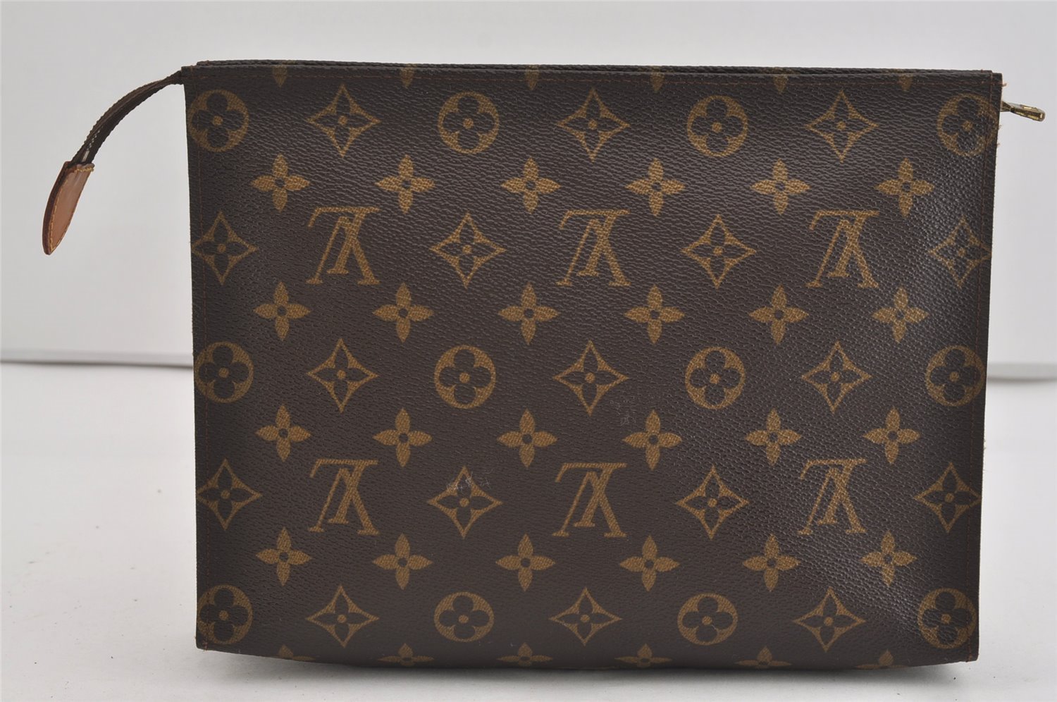 Auth Louis Vuitton Monogram Poche Toilette 26 Cosmetics Pouch Old Model LV 0875I