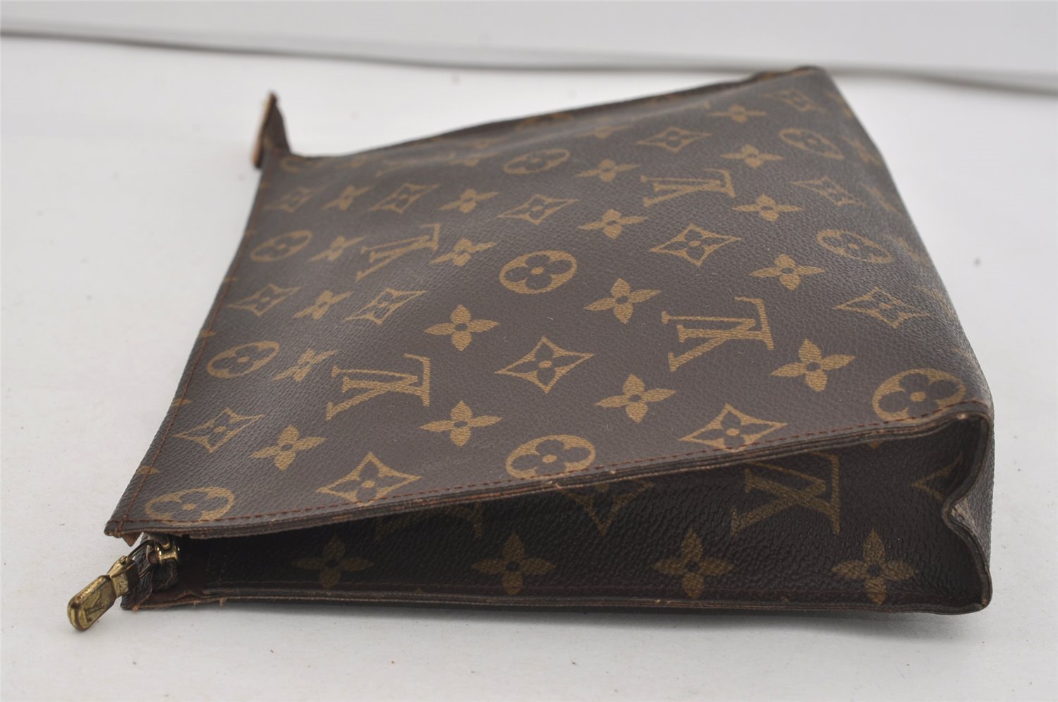 Auth Louis Vuitton Monogram Poche Toilette 26 Cosmetics Pouch Old Model LV 0875I