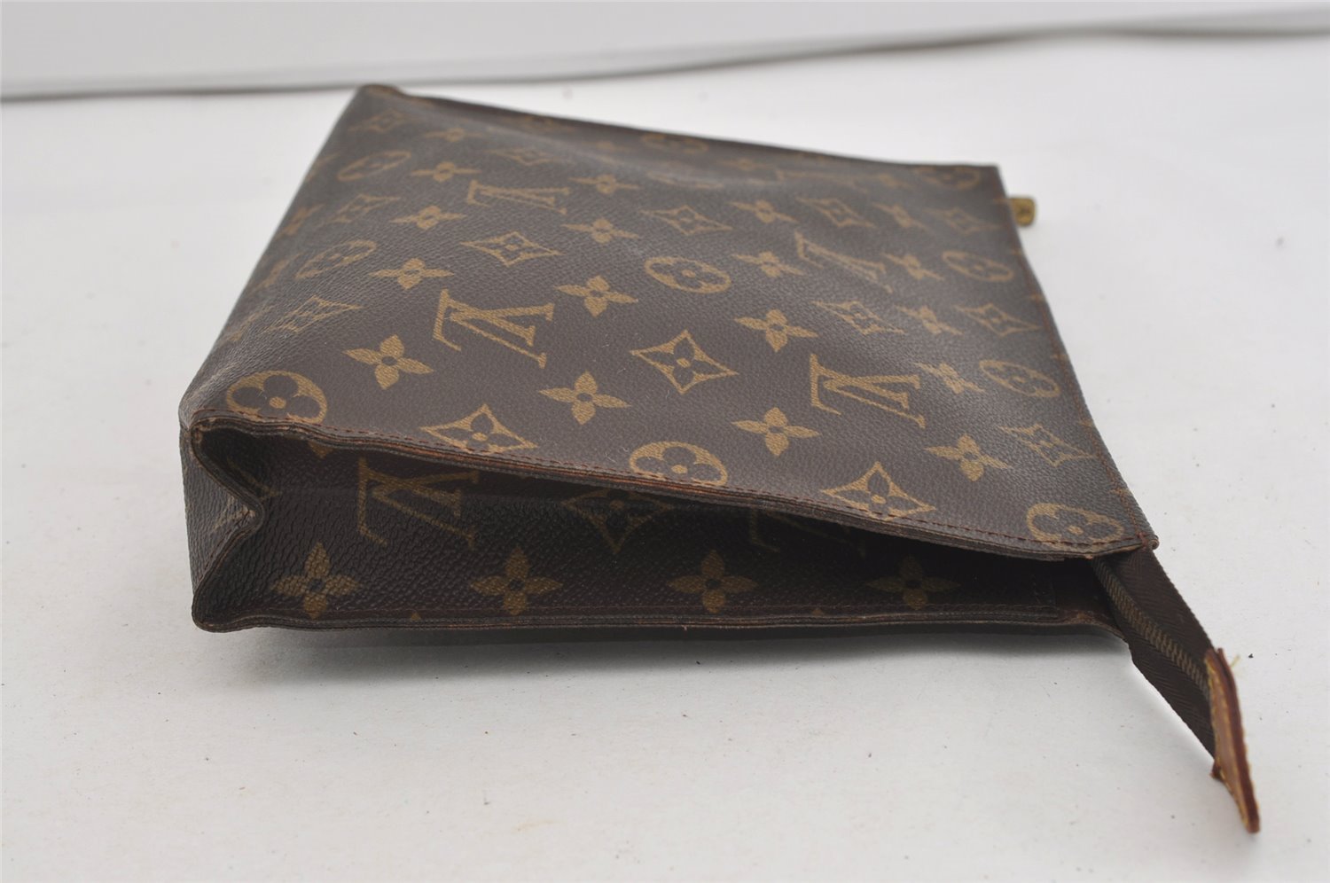 Auth Louis Vuitton Monogram Poche Toilette 26 Cosmetics Pouch Old Model LV 0875I