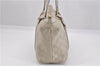 Authentic GUCCI Guccissima Abbey GG Leather Shoulder Tote Bag 141470 Ivory 0876G