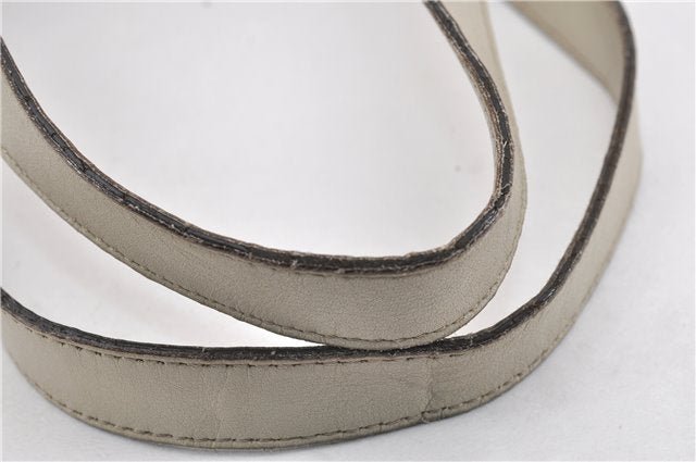 Authentic GUCCI Guccissima Abbey GG Leather Shoulder Tote Bag 141470 Ivory 0876G