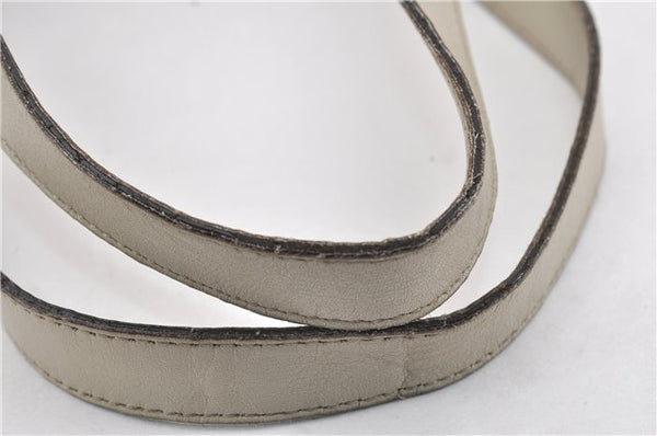 Authentic GUCCI Guccissima Abbey GG Leather Shoulder Tote Bag 141470 Ivory 0876G