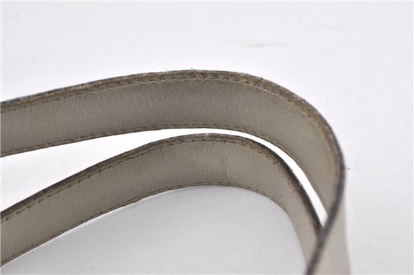 Authentic GUCCI Guccissima Abbey GG Leather Shoulder Tote Bag 141470 Ivory 0876G