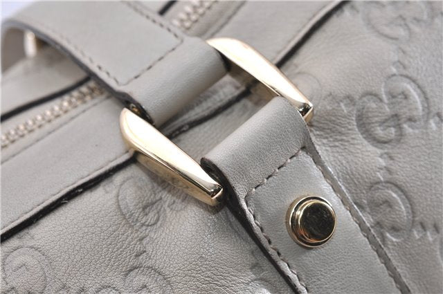 Authentic GUCCI Guccissima Abbey GG Leather Shoulder Tote Bag 141470 Ivory 0876G