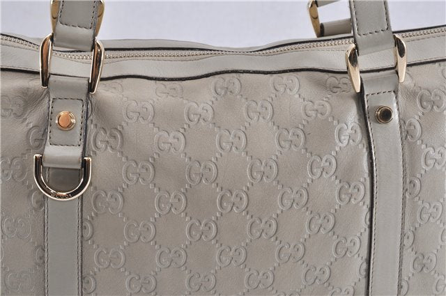 Authentic GUCCI Guccissima Abbey GG Leather Shoulder Tote Bag 141470 Ivory 0876G