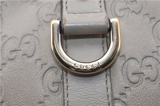 Authentic GUCCI Guccissima Abbey GG Leather Shoulder Tote Bag 141470 Ivory 0876G