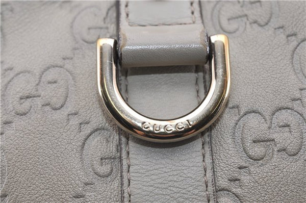 Authentic GUCCI Guccissima Abbey GG Leather Shoulder Tote Bag 141470 Ivory 0876G