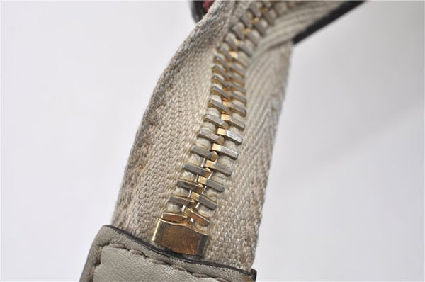 Authentic GUCCI Guccissima Abbey GG Leather Shoulder Tote Bag 141470 Ivory 0876G