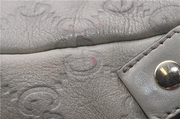 Authentic GUCCI Guccissima Abbey GG Leather Shoulder Tote Bag 141470 Ivory 0876G