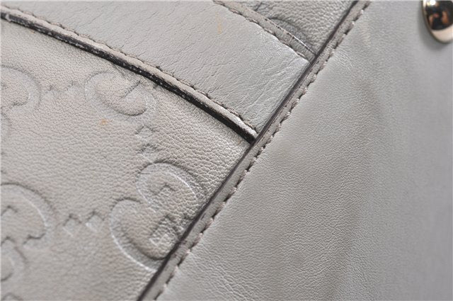 Authentic GUCCI Guccissima Abbey GG Leather Shoulder Tote Bag 141470 Ivory 0876G