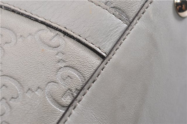 Authentic GUCCI Guccissima Abbey GG Leather Shoulder Tote Bag 141470 Ivory 0876G