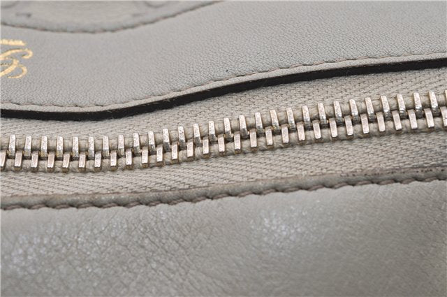 Authentic GUCCI Guccissima Abbey GG Leather Shoulder Tote Bag 141470 Ivory 0876G