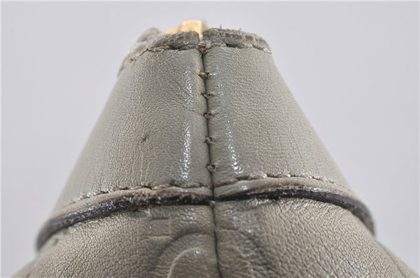 Authentic GUCCI Guccissima Abbey GG Leather Shoulder Tote Bag 141470 Ivory 0876G