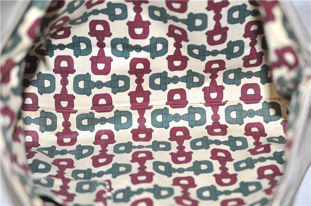 Authentic GUCCI Guccissima Abbey GG Leather Shoulder Tote Bag 141470 Ivory 0876G