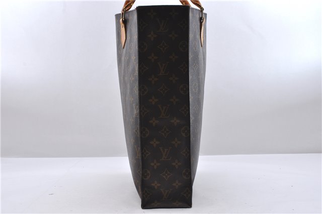 Authentic Louis Vuitton Monogram Sac Plat Hand Bag M51140 LV 0877D