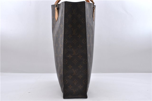 Authentic Louis Vuitton Monogram Sac Plat Hand Bag M51140 LV 0877D