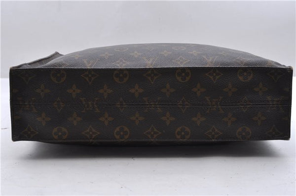 Authentic Louis Vuitton Monogram Sac Plat Hand Bag M51140 LV 0877D