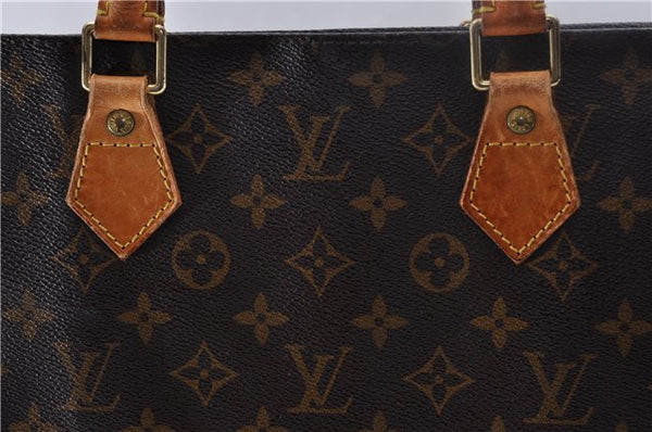 Authentic Louis Vuitton Monogram Sac Plat Hand Bag M51140 LV 0877D