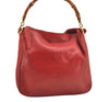 Authentic GUCCI Vintage Bamboo Shoulder Hand Bag Leather Red Junk 0877G