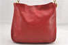 Authentic GUCCI Vintage Bamboo Shoulder Hand Bag Leather Red Junk 0877G