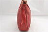 Authentic GUCCI Vintage Bamboo Shoulder Hand Bag Leather Red Junk 0877G