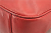 Authentic GUCCI Vintage Bamboo Shoulder Hand Bag Leather Red Junk 0877G
