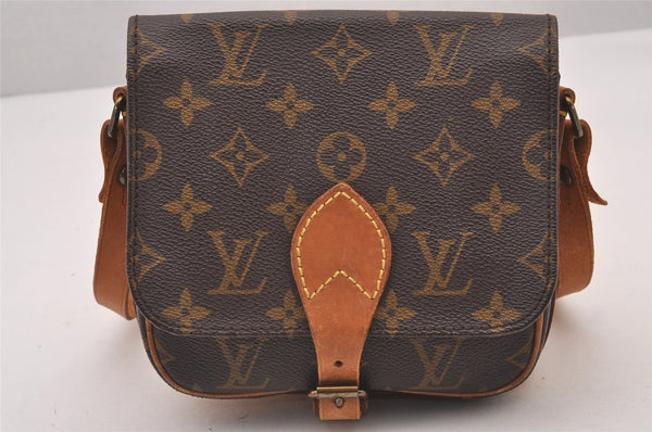 Authentic Louis Vuitton Monogram Cartouchiere PM M51254 Shoulder Cross Bag 0877I