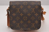 Authentic Louis Vuitton Monogram Cartouchiere PM M51254 Shoulder Cross Bag 0877I