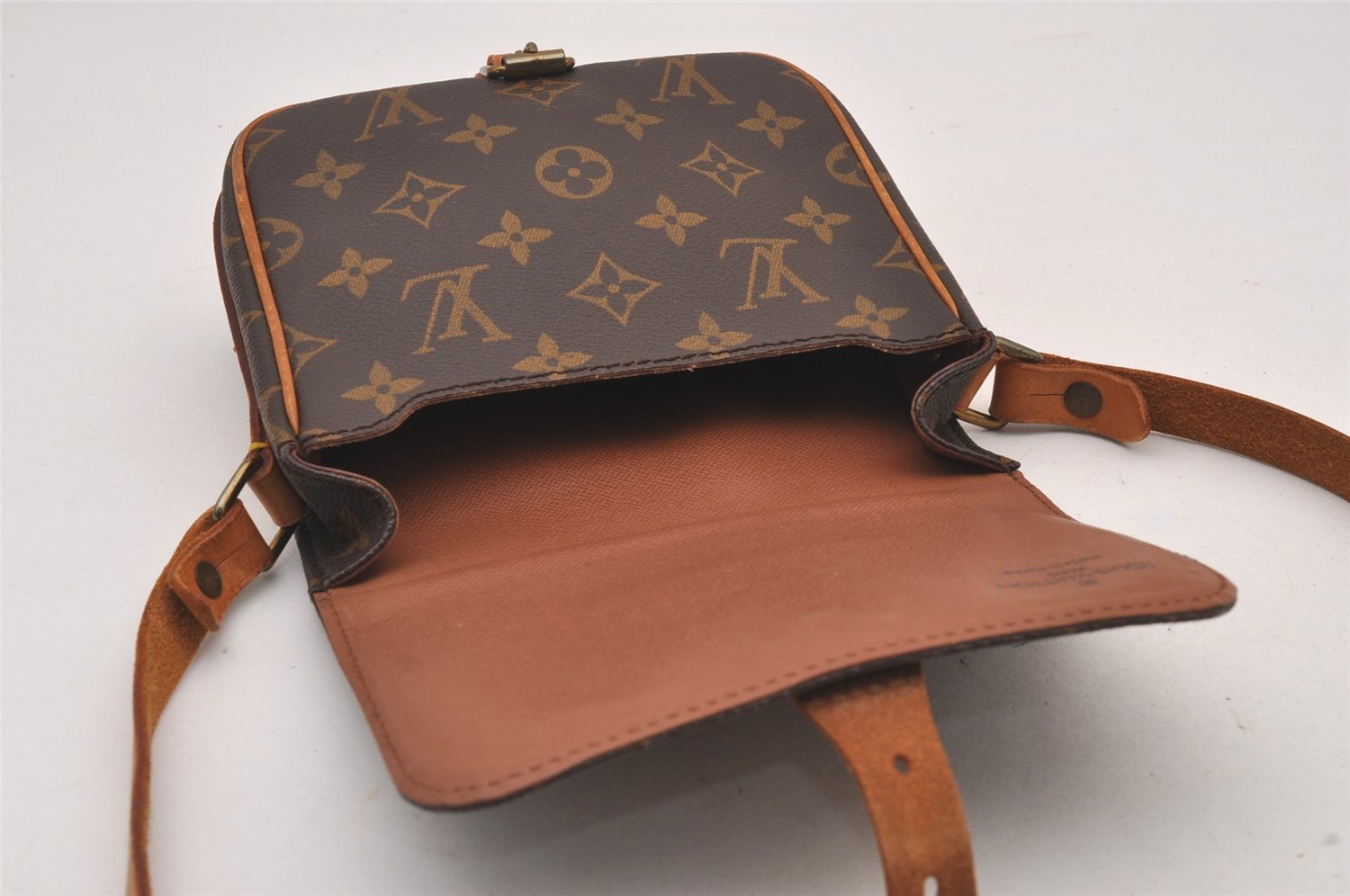 Authentic Louis Vuitton Monogram Cartouchiere PM M51254 Shoulder Cross Bag 0877I