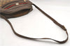 Authentic GUCCI Web Sherry Line Shoulder Bag GG PVC Leather Brown Junk 0878G