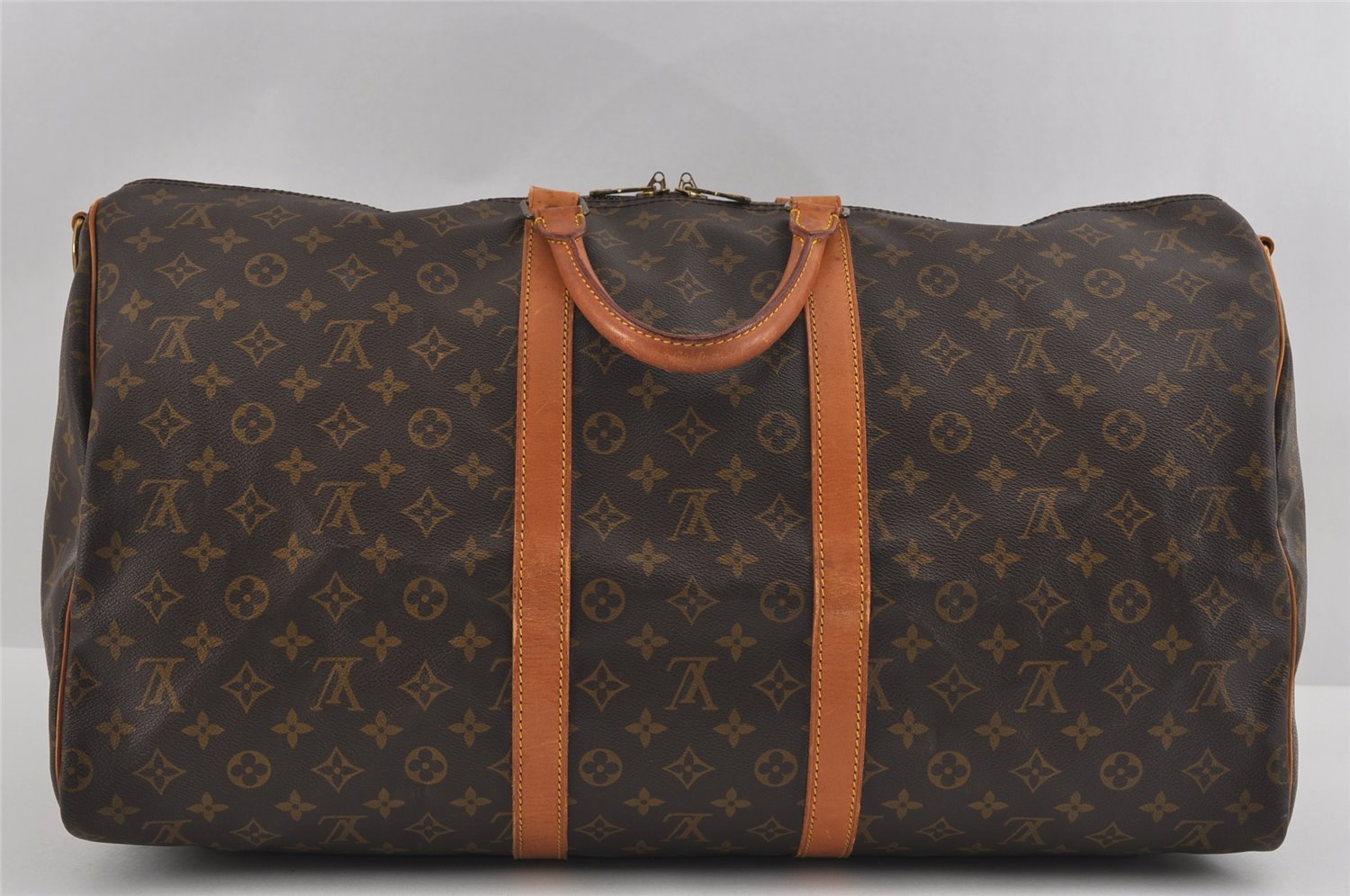 Authentic Louis Vuitton Monogram Keepall Bandouliere 55 M41414 Boston Bag 0878I