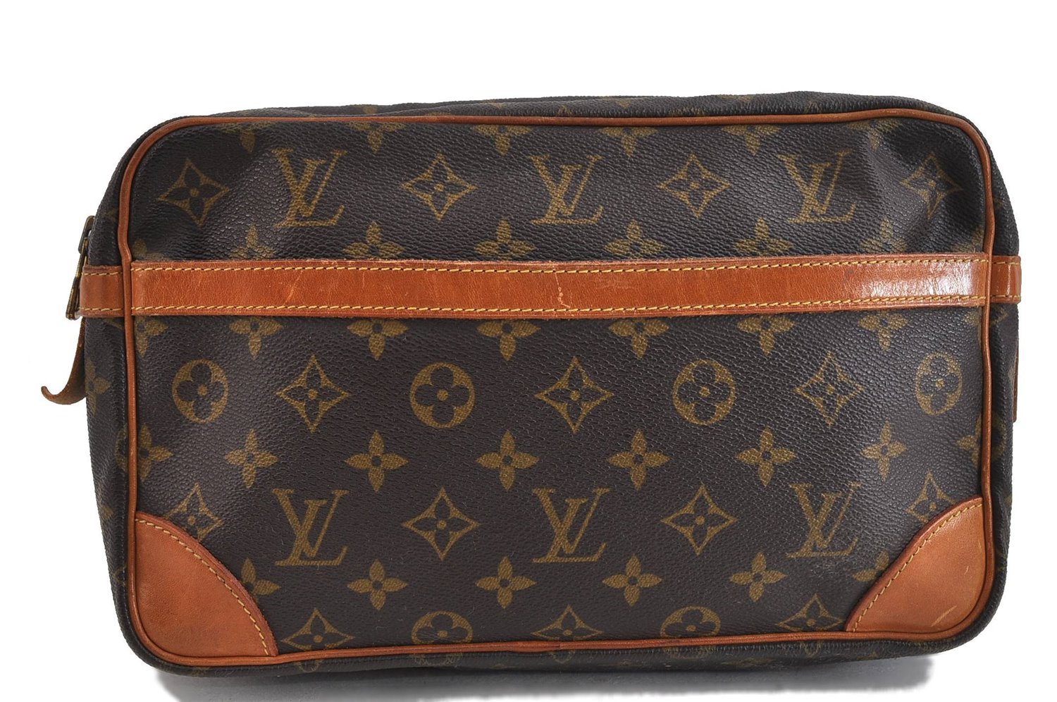 Authentic Louis Vuitton Monogram Compiegne 28 Clutch Hand Bag M51845 LV 0879D