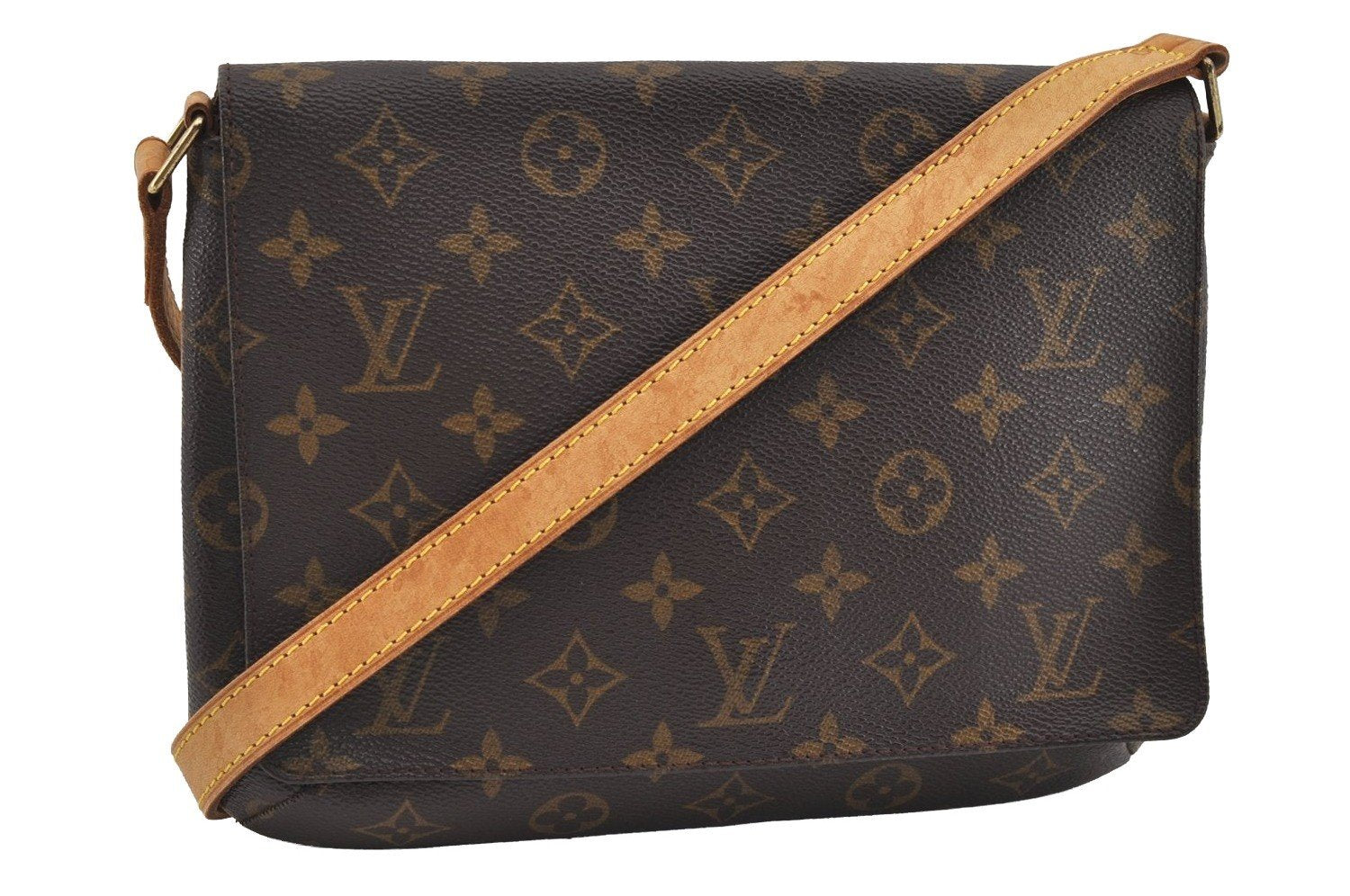 Authentic Louis Vuitton Monogram Musette Tango M51388 Shoulder Cross Bag 0879I