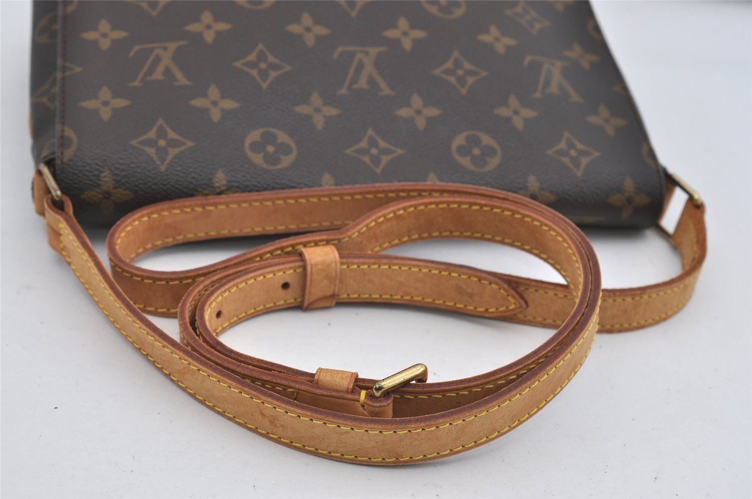 Authentic Louis Vuitton Monogram Musette Tango M51388 Shoulder Cross Bag 0879I