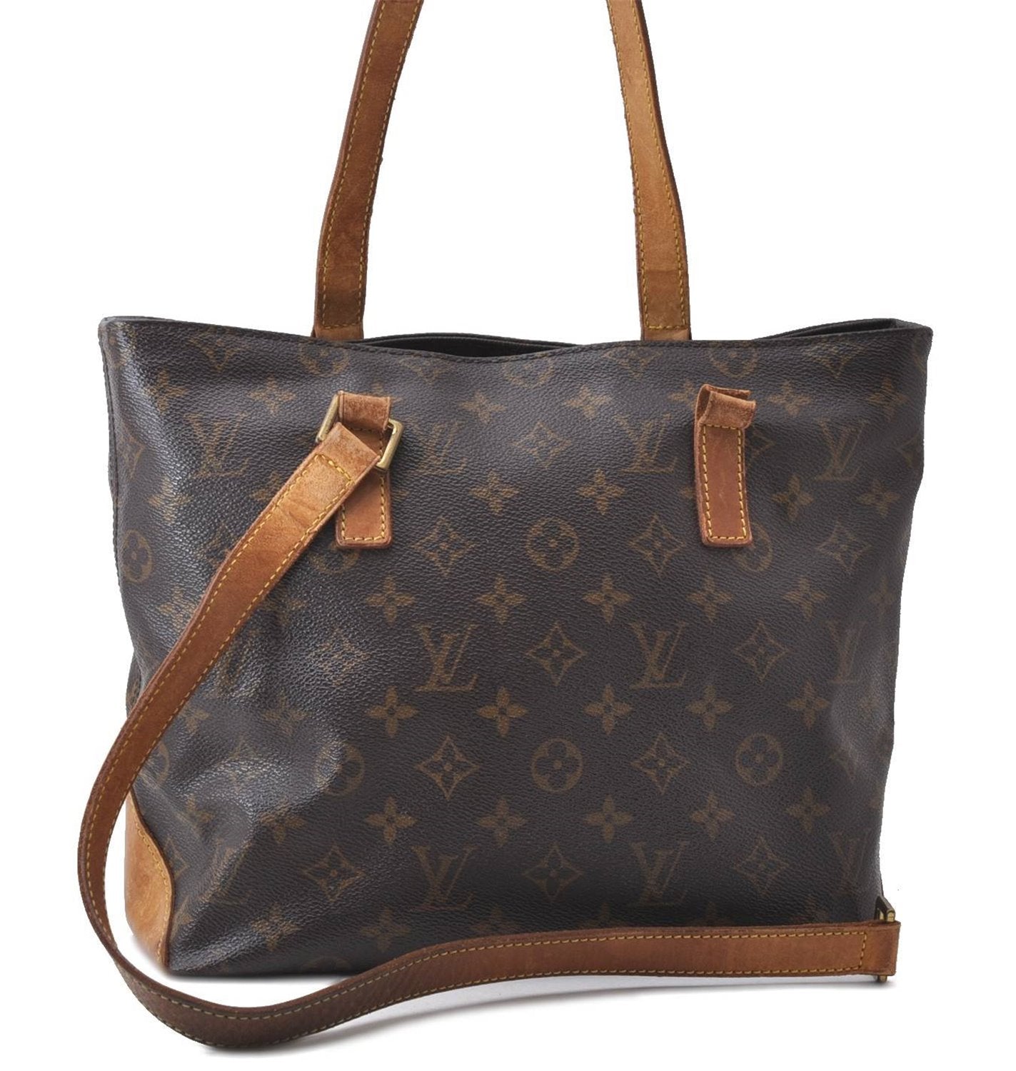 Authentic Louis Vuitton Monogram Cabas Piano Tote Bag M51148 LV Junk 0880D