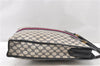 Authentic GUCCI Vintage Sherry Line Tote Hand Bag GG PVC Leather Navy 0880G
